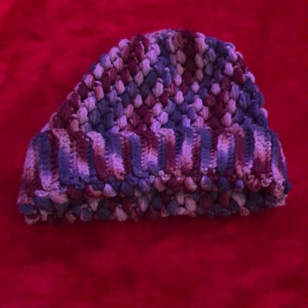 vintage crochet beanie